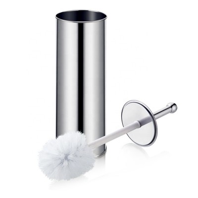 Custom hotel bathroom decorative pp toilet brush with 201 stainless steel holder set