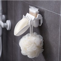 Home accessories Ningbo PP Creative Punch-free Soap Box  Waterfall Drain Shower Soap Holder Self-Adhesive Shower Soap Dispenser