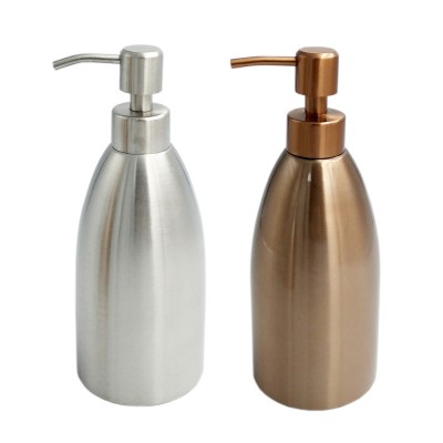 500ml modern custom paint luxury unique metal shampoo and conditioner shower gel body soap lotion pump bottle with gold lid pump