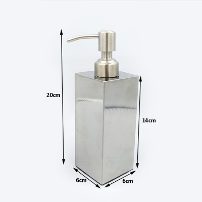 350/400ml square shape special surface empty stainless steel shampoo bottle shower gel lotion detergent bottle